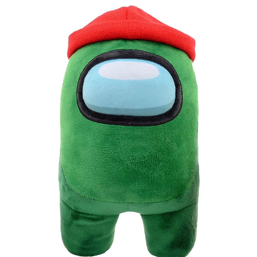 Among Us Official 12-inch Plush - Green with Red Hat NEW